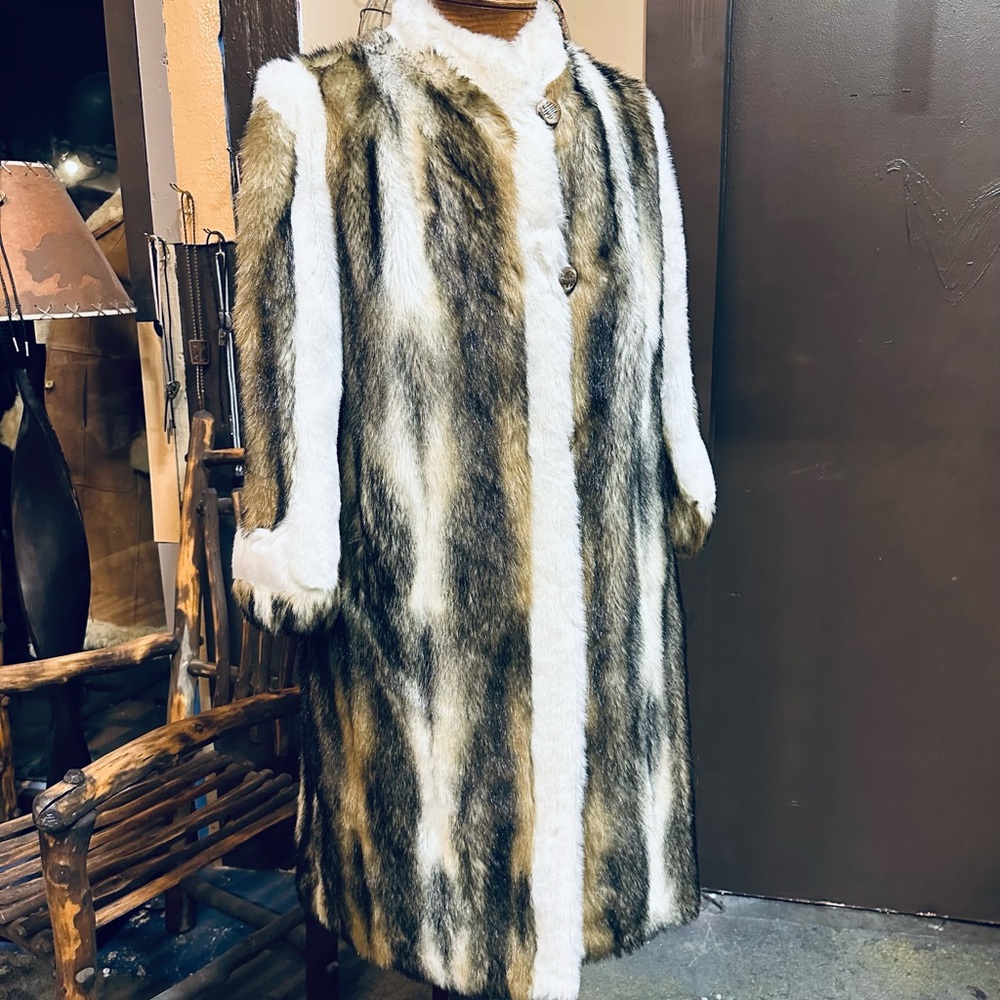 Elegant Simpson’s Vintage Full Length Faux Fur Coat